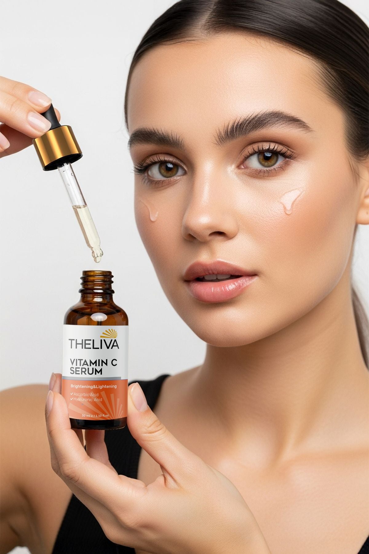 C Vitamini Serum Aydınlatıcı Hyaluronik Asit Cilt,Leke Yaşlanma ve Kırışıklık Karşıtı Yüz Serumu