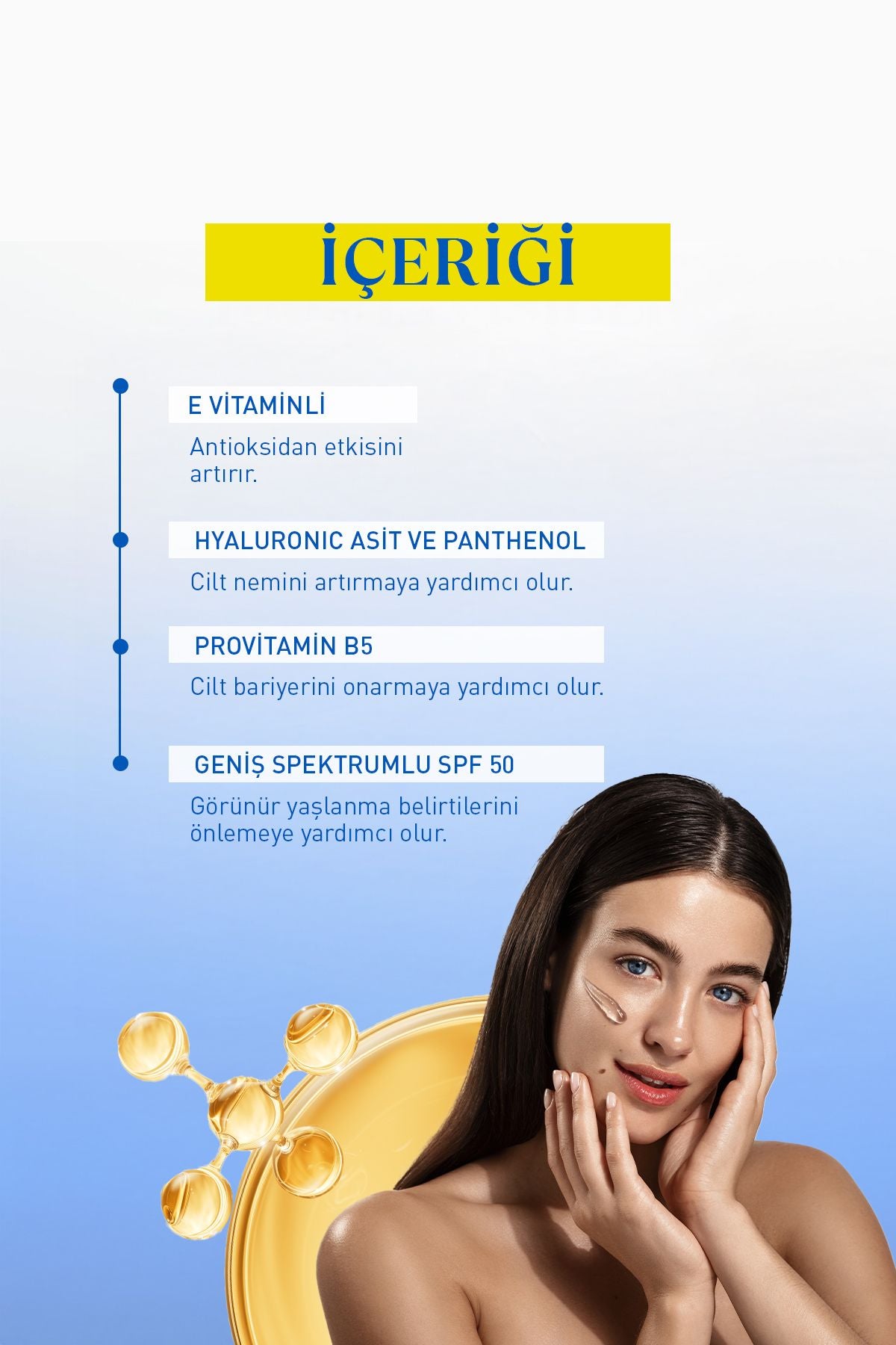 Aydınlatıcı Nemlendirici Şeffaf Su Bazlı Makyaj Altı Tüm Ciltler Vücut Yüz Güneş Kremi Spf50+ Set