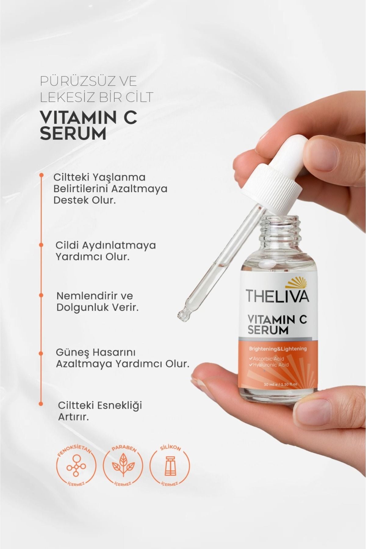 C Vitamini Serum Aydınlatıcı Yüz Temizleme Jeli Siyah Nokta Karşıtı Cilt Bakımı Glikolik Asit Tonik