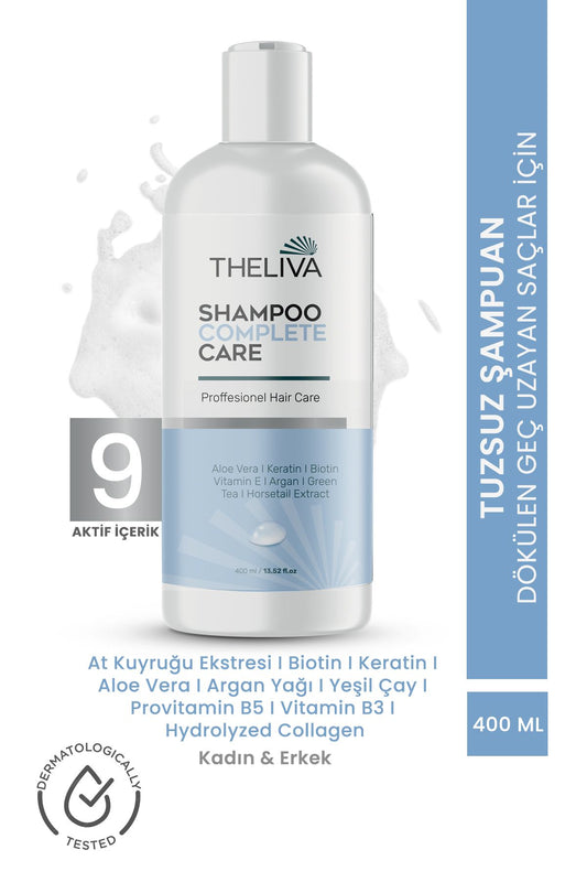 Anti-Hair Loss Keratin Hair Care Horsetail Biotin Anti-Dandruff Salt-Free Shampoo