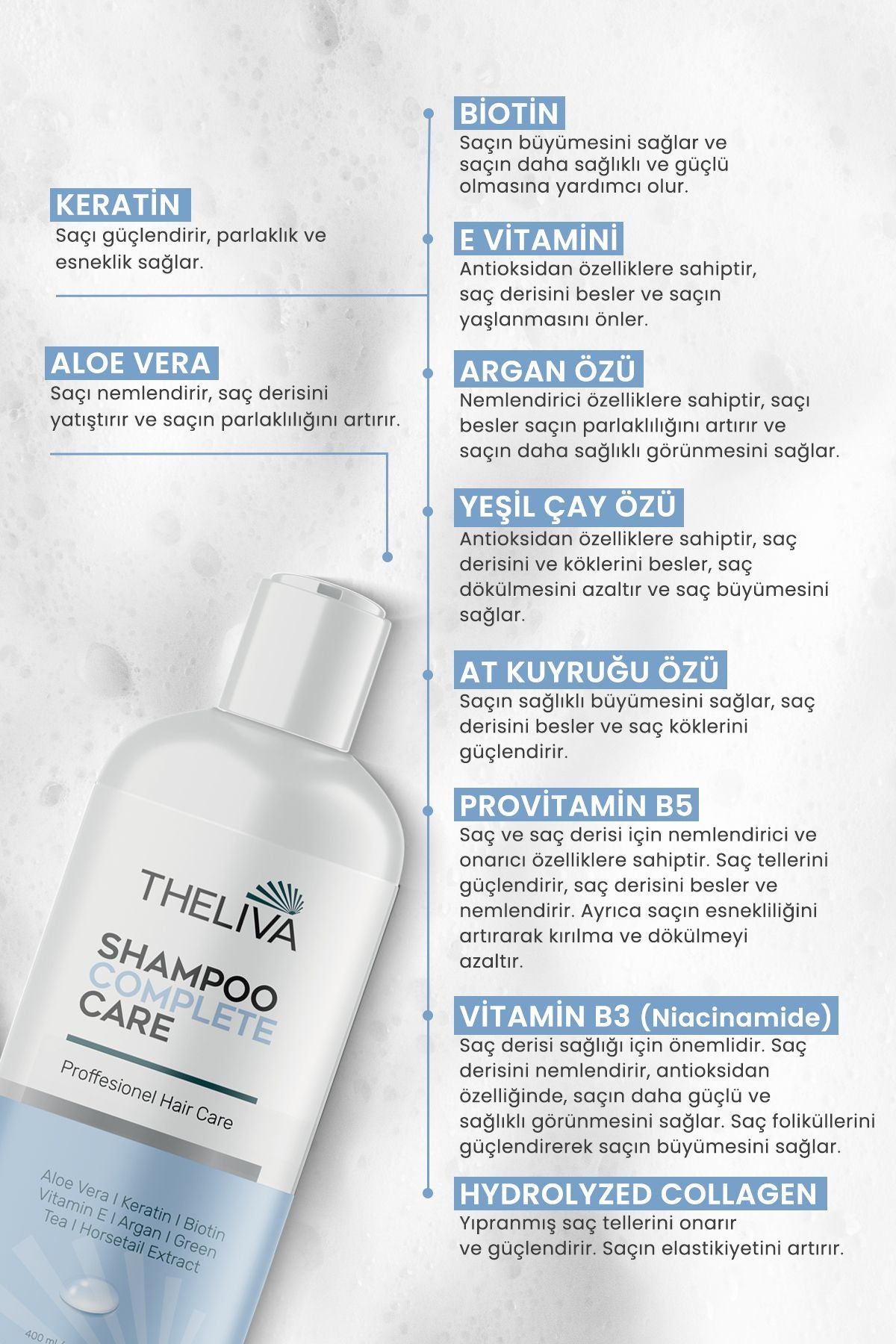 Saç Uzatma Dökülmesine Karşıtı Keratin Saç Bakımı Hızlı Saç Uzatma & Dökülme Karşıtı Kepek Önleyici