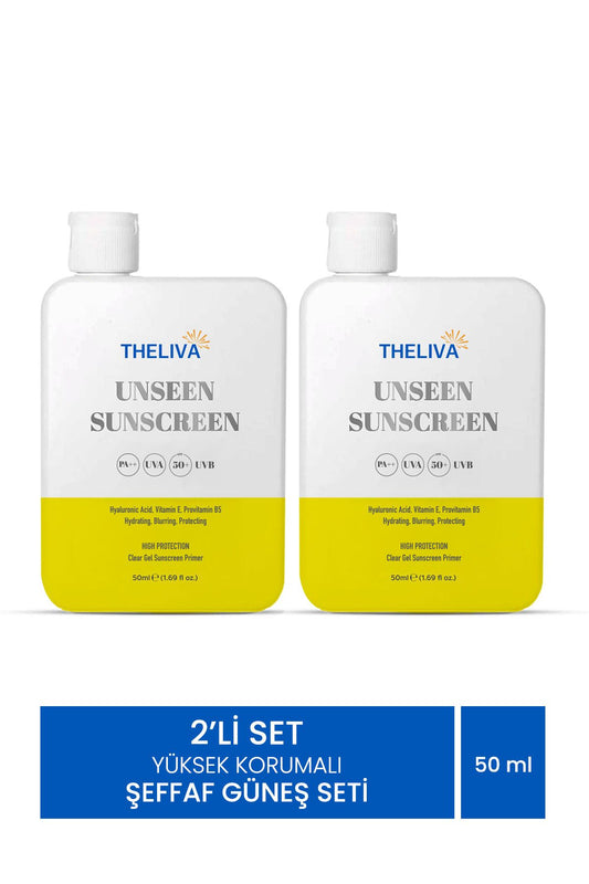 Brightening Moisturizing Transparent Makeup Base for All Skin Types Body Face Sunscreen SPF 50 2 pcs