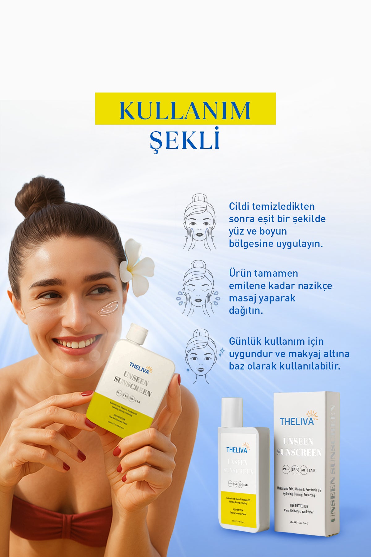 Brightening Moisturizing Transparent Water-Based Makeup Under-Skin Sunscreen for All Skin Types, Body, Face, and SPF 50++