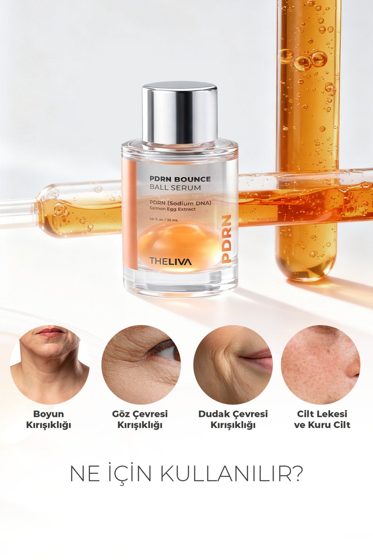 PDRN Dual Bounce Ball Serum, Çift Fazlı Essence Cilt Işıltısını Destekleyen Gençlik Serumu 30 ml
