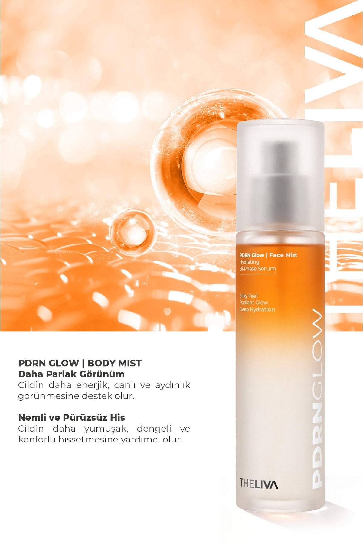 PDRN Glow Çift Fazlı Yüz Sprey Tonik – Nemlendirici & Aydınlatıcı Face Mist 120 ml