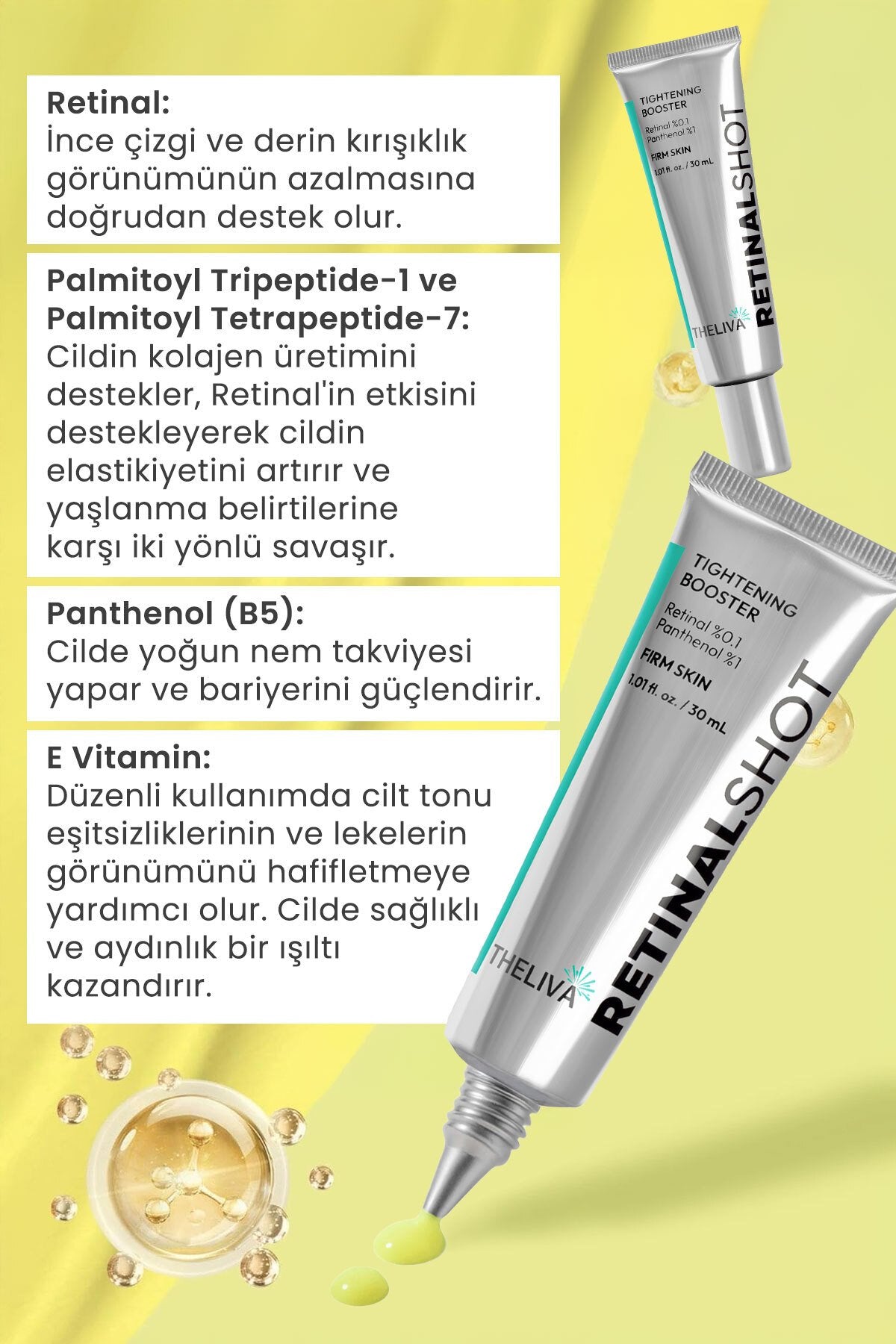 Retinal Shot & PDRN 400 Yüz Kremi Seti Sıkılaştırıcı Nemlendirici, yaşlanma ve kırışıklık karşıtı