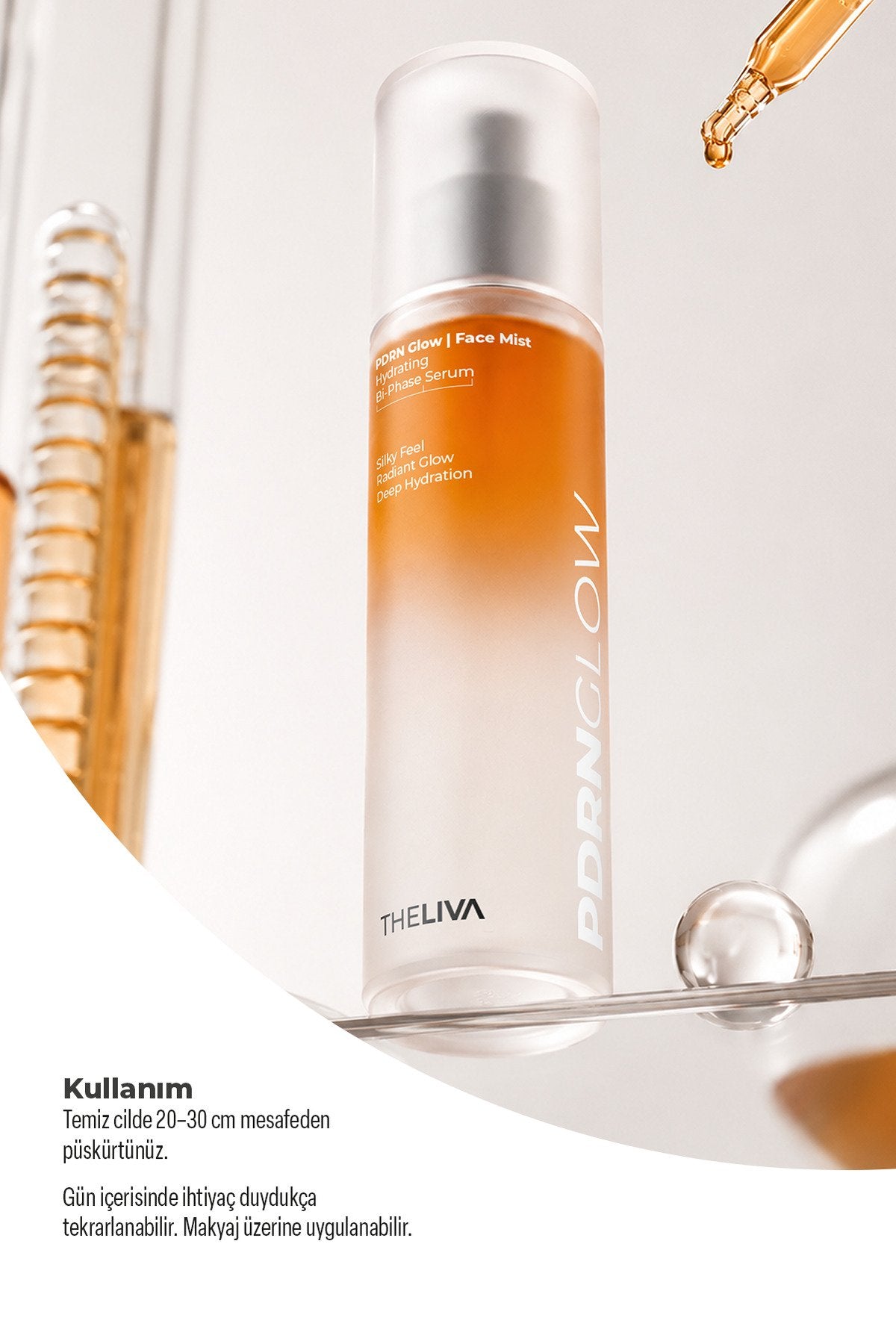 PDRN Glow Çift Fazlı Yüz Sprey Tonik – Nemlendirici & Aydınlatıcı Face Mist 120 ml
