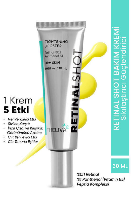 Retinal Shot Tightening Booster Krem, Sıkılaştırıcı Yüz Kremi, Gece Kremi Yenileyici 30 ml - 2 Adet